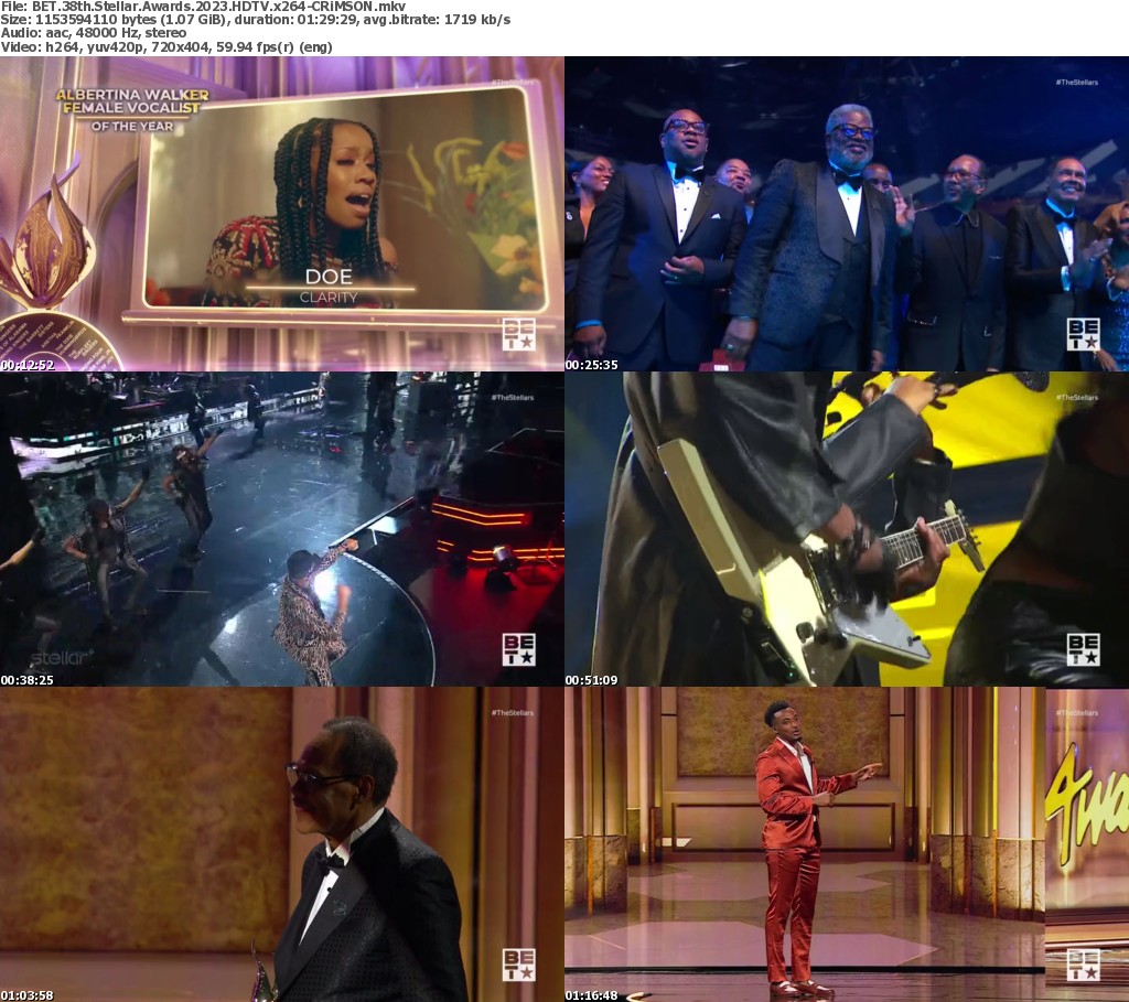 BET 38th Stellar Awards 2023 720p HDTV x264CRiMSON ReleaseBB