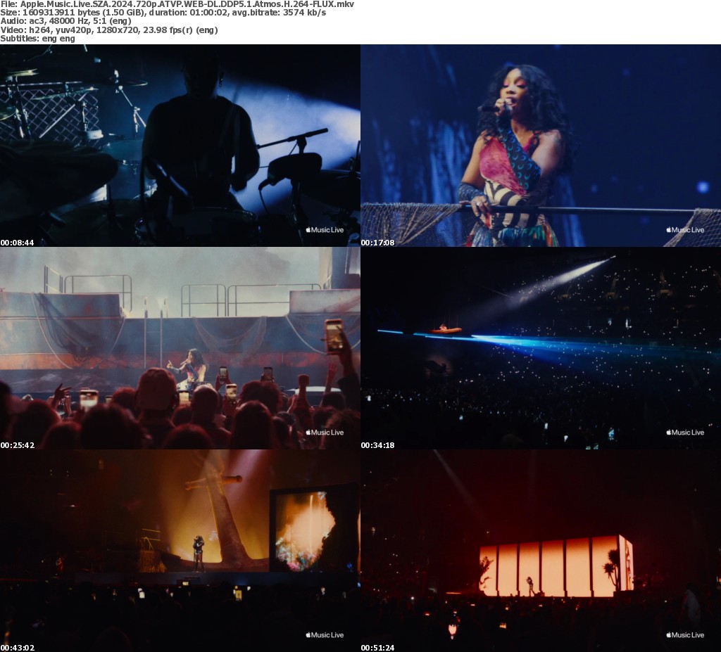 Apple Music Live SZA 2024 720p ATVP WEBDL Atmos H264FLUX ReleaseBB