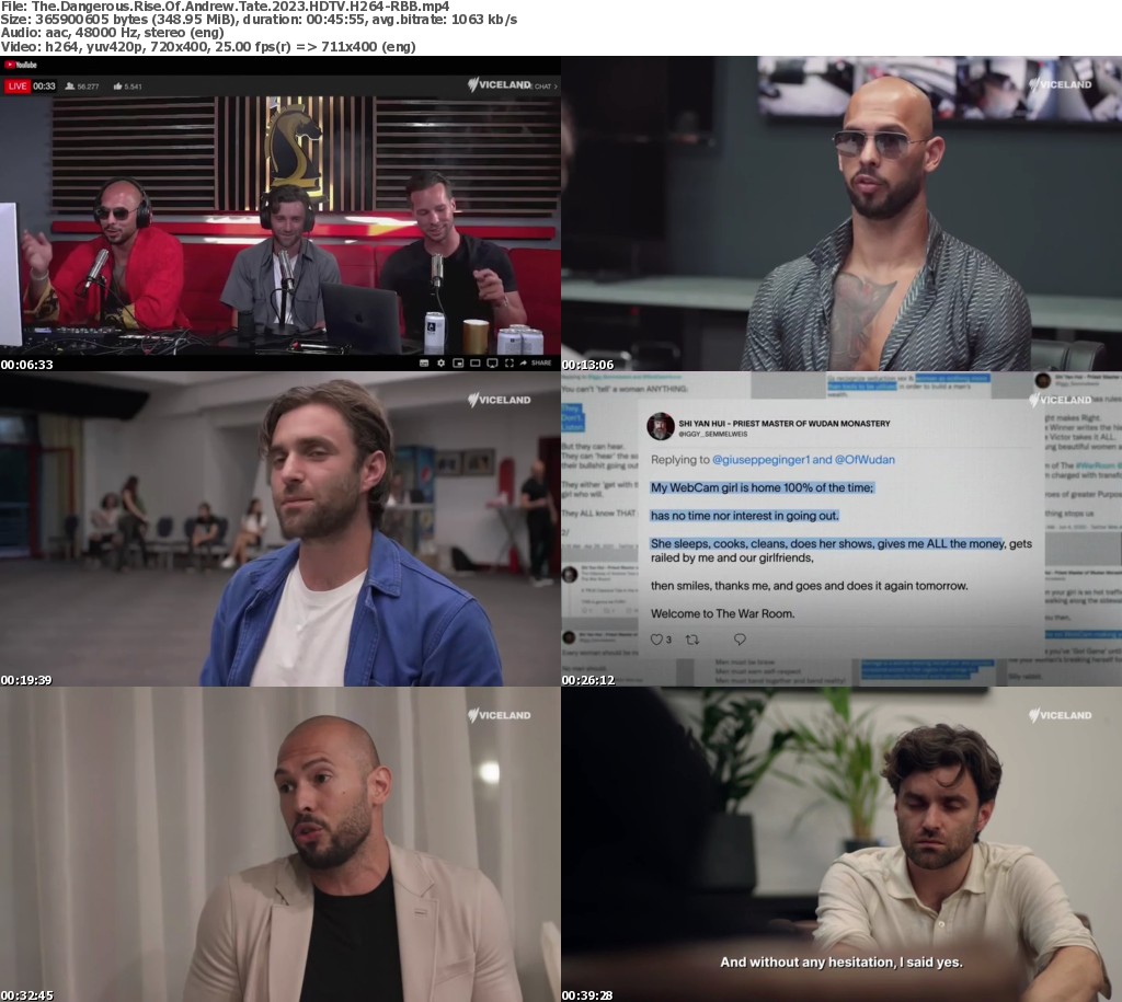 The Dangerous Rise Of Andrew Tate 2023 720p HDTV x264CBFM ReleaseBB The Dangerous Rise Of Andrew Tate 2023 720p HDTV x264CBFM ReleaseBB
